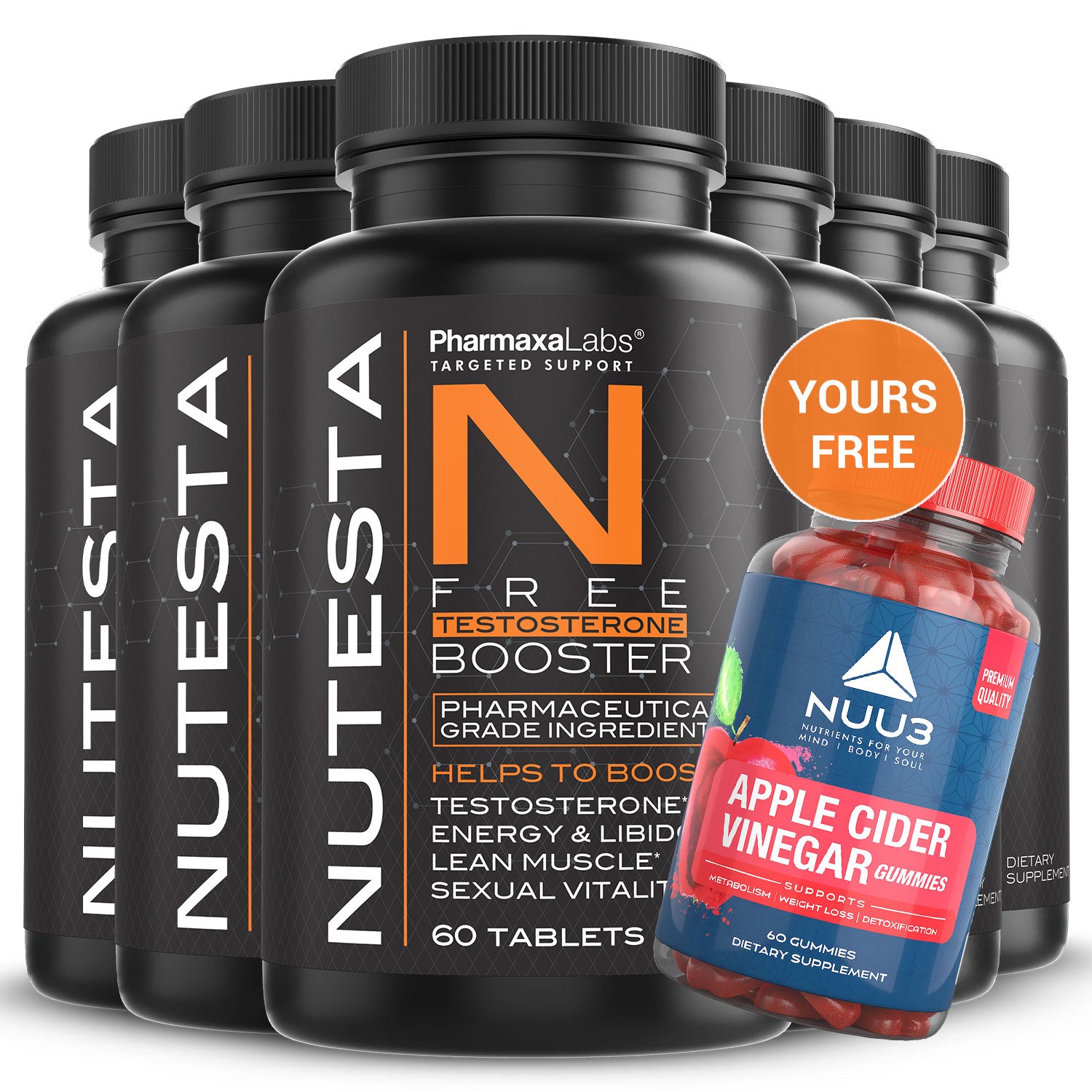 Nutesta 6 Bottles + Free ACV Gummies