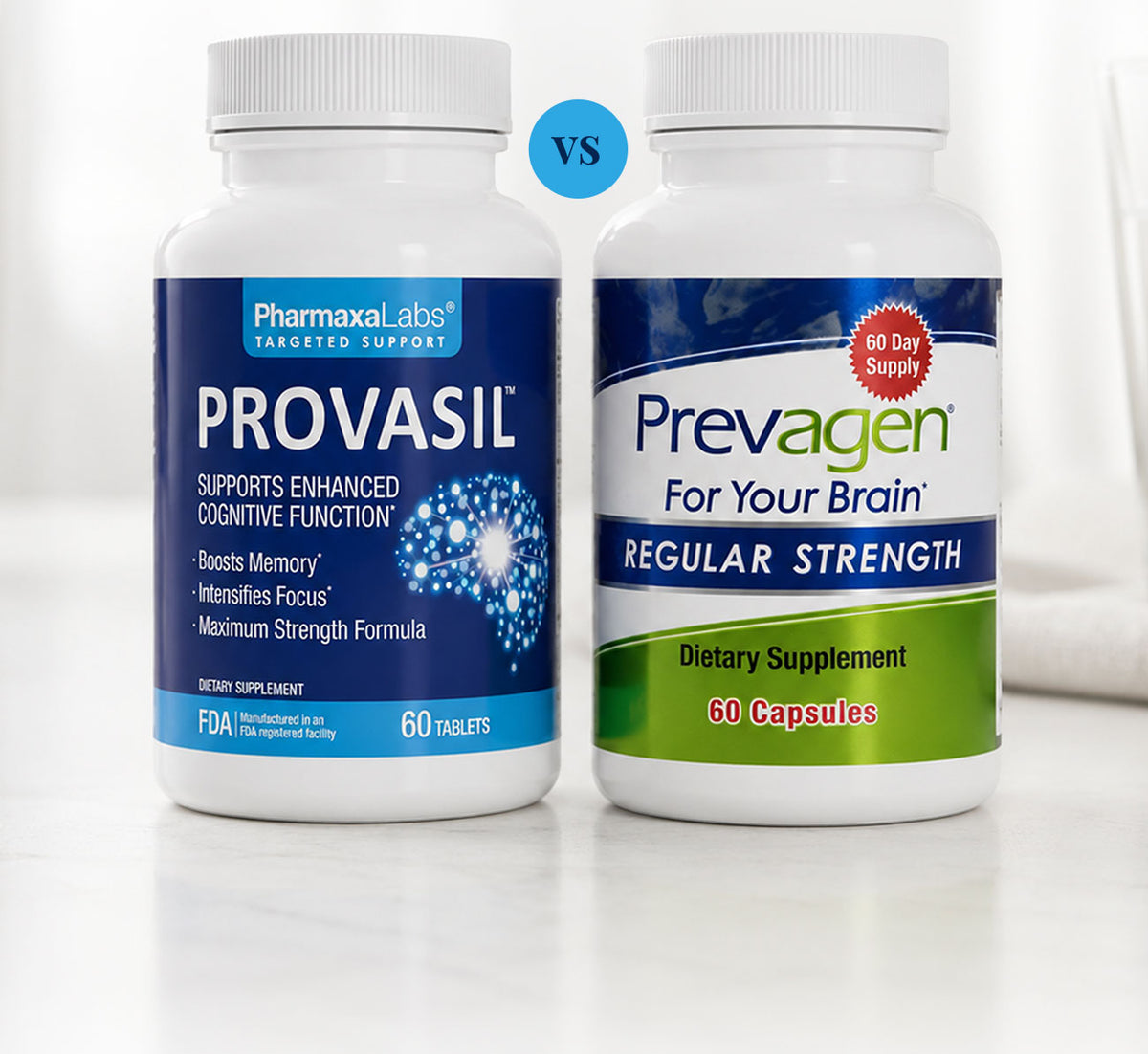 Provasil and Prevagen bottles side by side