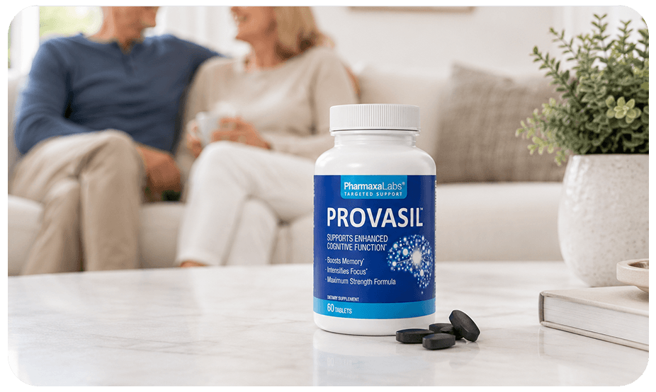 Provasil bottle on a table